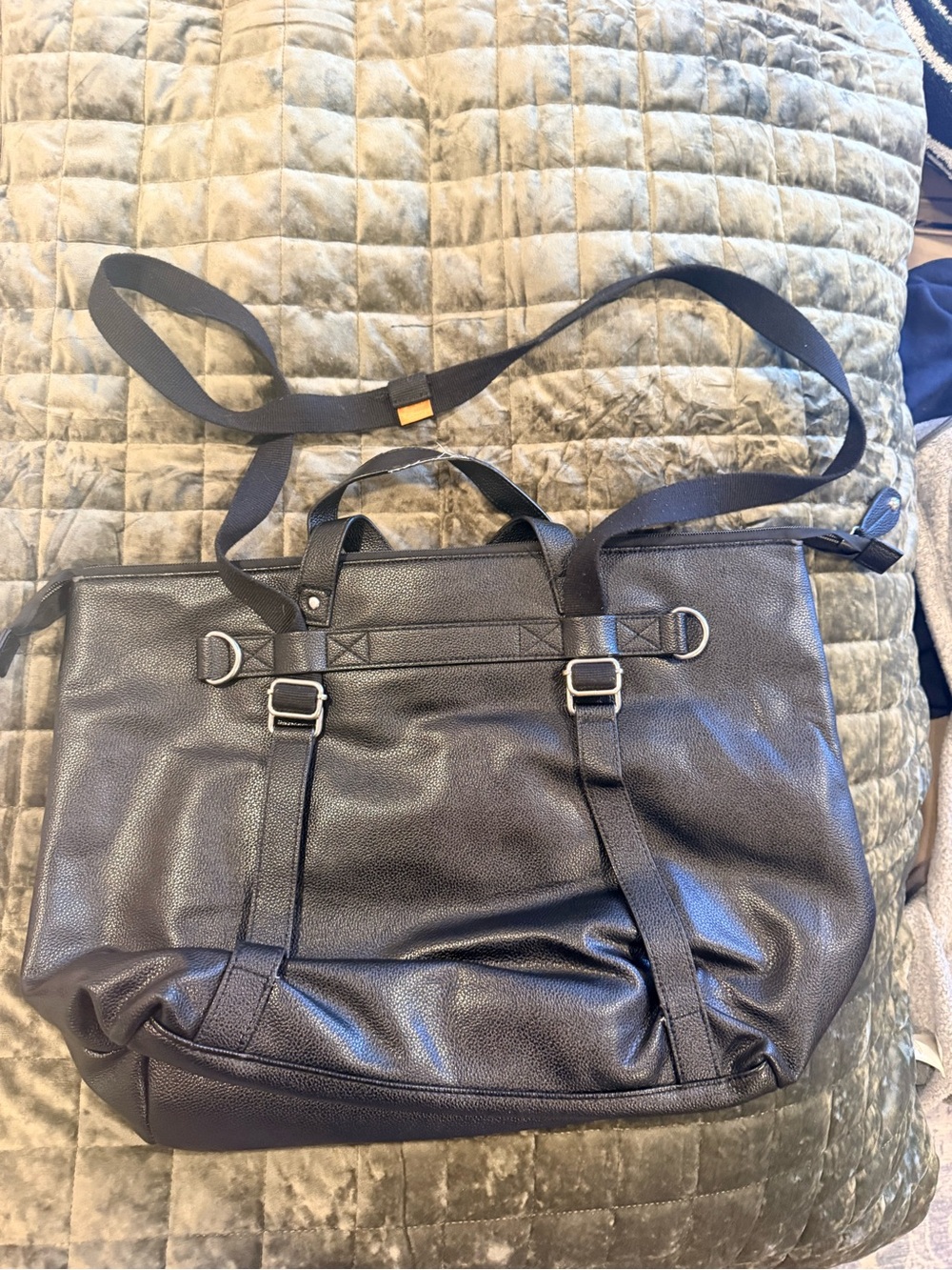 Leather diaper Bag in Dark Brown - pacapod black backpack adjustable EUC - Picture 5 of 7